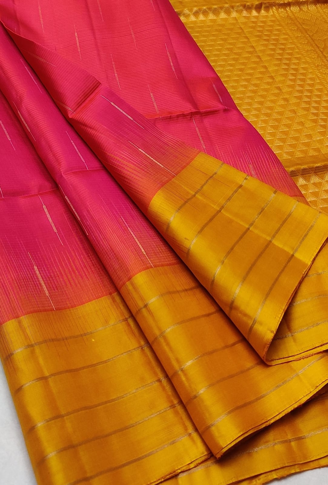 Sky Blue Pure Handloom Kanchipuram Double Warp Silk Saree.
